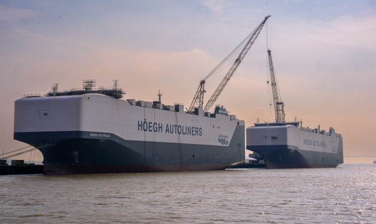 HÖEGH AUSTRALIS (next in line to be delivered) and HÖEGH BOREALIS © Höegh Autoliners HÖEGH AUSTRALIS (next in line to be delivered) and HÖEGH BOREALIS © Höegh Autoliners