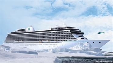 The initial rendering of the ‘Diamond-Class’ © Crystal Cruises