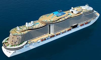 Artist's impression of NCL's Leonardo Class © Fincantieri