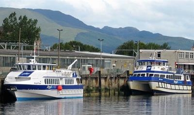Seen at Gourock, Argyll Flyer and Ali Cat run to Dunoon for Argyll Ferries whose present contract has been extended for a further nine months. © Argyll Ferries 