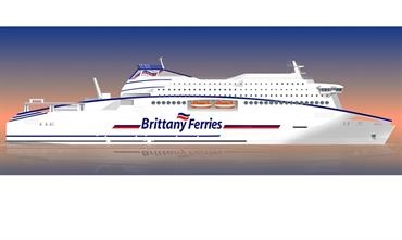 Artist's impression of Brittany Ferries' new LNG-powered ferry - © Brittany Ferries Artist's impression of Brittany Ferries' new LNG-powered ferry - © Brittany Ferries
