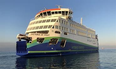 VICTORIA OF WIGHT successfully completed her first sea trials © Wightlink