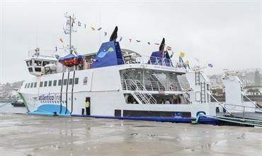 MESTRE SIMÃO ran aground in January and will be replaced by a newbuilding with a higher car intake © Atlânticoline MESTRE SIMÃO ran aground in January and will be replaced by a newbuilding with a higher car intake © Atlânticoline