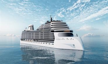 The LNG-powered residential cruise ship NARRATIVE is slated for delivery in 2024. © Storylines The LNG-powered residential cruise ship NARRATIVE is slated for delivery in 2024. © Storylines