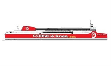 A preliminary rendering of Corsica Linea's Visentini newbuild © Corsica Linea A preliminary rendering of Corsica Linea's Visentini newbuild © Corsica Linea