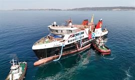 LOCHMOR successfully launched at Cemre Marin Endustri shipyard in Yalova, Turkey © Brian Fulton