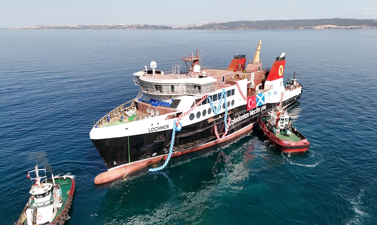 LOCHMOR successfully launched at Cemre Marin Endustri shipyard in Yalova, Turkey © Brian Fulton LOCHMOR successfully launched at Cemre Marin Endustri shipyard in Yalova, Turkey © Brian Fulton