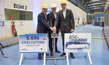 Bernard Meyer, Felix Eichhorn and Tim Meyer © AIDA Cruises & PARTNER SHIP DESIGN Bernard Meyer, Felix Eichhorn and Tim Meyer © AIDA Cruises & PARTNER SHIP DESIGN