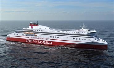 Foreship was responsible for the concept design of the new ro-paxes which were to be built by FSG. The Finnish naval architecture consultancy remains heavily involved in the newbuilding project for TT-Line Tasmania. © FSG