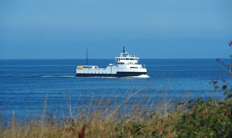 The fully electric ferry ELLEN suffered from a minor battery room fire on 11 July due to thermal runaway in three of the 20 battery strings. ELLEN will be out of service for the rest of the year © Peter Therkildsen