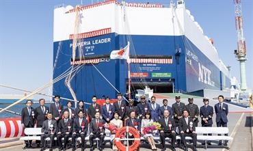 Delivery ceremony for PLUMERIA LEADER © NYK