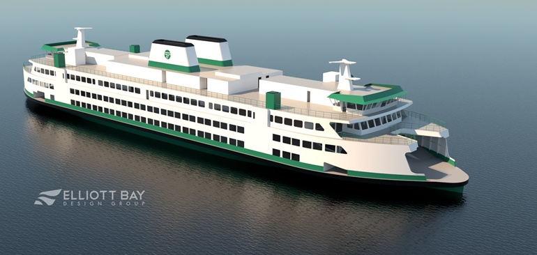 Washington State Ferries currently builds two 123-metre ferries at Eastern Shipbuilding © Eastern Shipbuilding