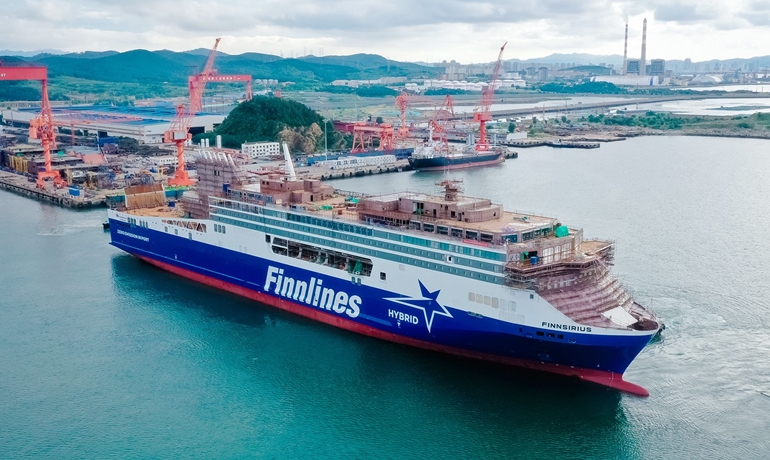 FINNSIRIUS during launch © Finnlines