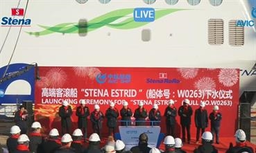 Today STENA ESTRID will touch the water at AVIC Weihai © Stena AB