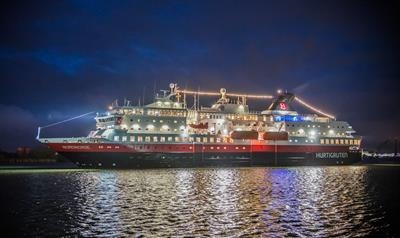 NORDNORGE is one of 14 Hurtigruten vessels currently laid up due to the COVID-19 crisis. © Christian Costa