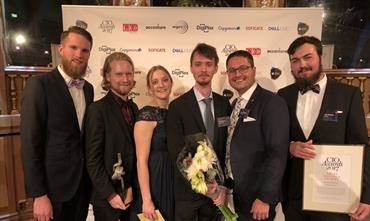 The Digital Innovations team: Sebastian Nabrink, Ludvig Gee, Jessica Andersson, Erik Osmund, Amer Mohammed, Hampus Hallman © Stena Line The Digital Innovations team: Sebastian Nabrink, Ludvig Gee, Jessica Andersson, Erik Osmund, Amer Mohammed, Hampus Hallman © Stena Line