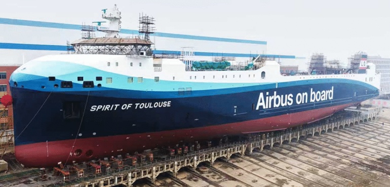 First of three new purpose-built RoRo's for Airbus was launched