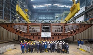 WORLD DREAM keel laying © Meyer Werft