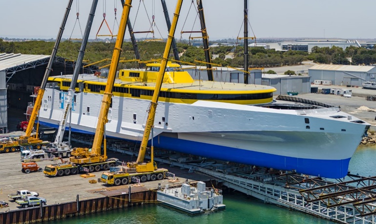 BAJAMAR EXPRESS rollout. © Austal