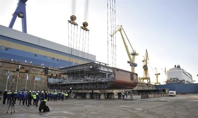 MEIN SCHIFF 1 keel laying © Jukka Huotari