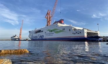 STENA EMBLA will join sister ship STENA EDDA on the Birkenhead-Belfast route early next year. © CMI Jinling Weihai Shipyard STENA EMBLA will join sister ship STENA EDDA on the Birkenhead-Belfast route early next year. © CMI Jinling Weihai Shipyard