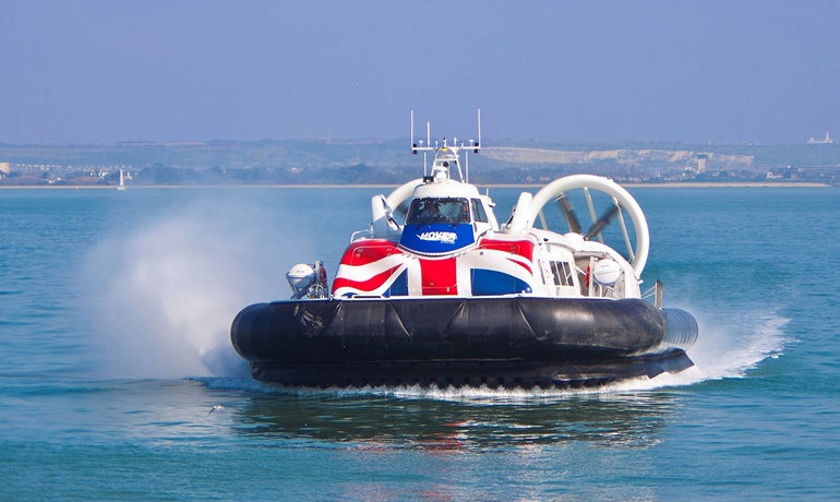 2016-built SOLENT FLYER is one of two 12000TD based hovercrafts currently used by Hovertravel in the UK to link Ryde on the Isle of Wight with Southsea in Portsmouth © Griffon Hoverwork