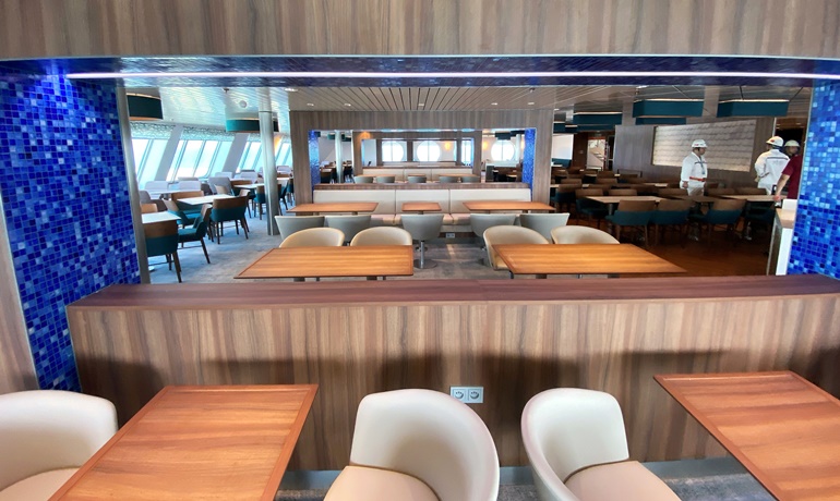 Another view of Azul - the interior was designed by Figura. © CMI Jinling Weihai Shipyard