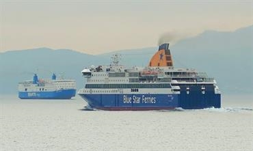 BLUE STAR PATMOS and AQUA BLUE meet off Piraeus during their sea trials © George Giannakis BLUE STAR PATMOS and AQUA BLUE meet off Piraeus during their sea trials © George Giannakis