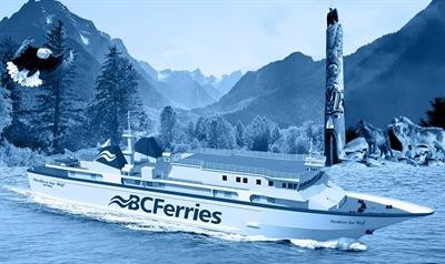 AQUA SPIRIT will emerge as NORTHERN SEA WOLF for BC Ferries service © BC Ferries