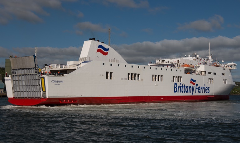 CONNEMARA, still displaying the old Brittany Ferries livery, will be withdrawn from service on 7 September. © Frank Lose