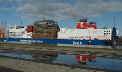 Stena turned to Lloyd Werft for the spectacular lengthening of STENA HOLLANDICA in 2007 - © Philippe Holthof
