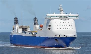 STENA FORETELLER has been chartered for deep-sea ro-ro service to West Africa. © Christian Costa