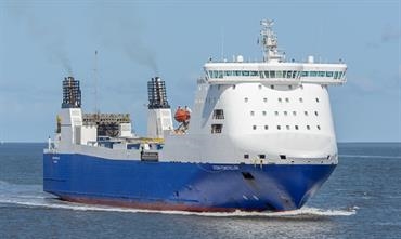 STENA FORETELLER has been chartered for deep-sea ro-ro service to West Africa. © Christian Costa STENA FORETELLER has been chartered for deep-sea ro-ro service to West Africa. © Christian Costa