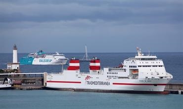 CIUDAD DE IBIZA still displaying the old Trasmediterránea livery. © Kai Ortel