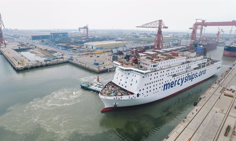 GLOBAL MERCY will undertake its official trials in December and is expected to be delivered by its Chinese builders during Q1 2021. © Stena RoRo