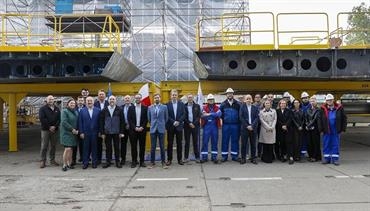 From the double keel-laying ceremony on 8 October. © Remontowa Shipbuilding From the double keel-laying ceremony on 8 October. © Remontowa Shipbuilding