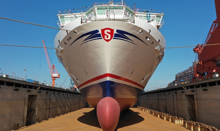 STENA ESTRID in the building dock © AVIC Ship