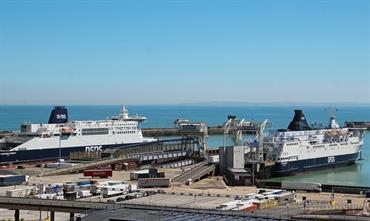 DFDS operates to both Dunkerque and Calais from Dover. © John Bryant DFDS operates to both Dunkerque and Calais from Dover. © John Bryant
