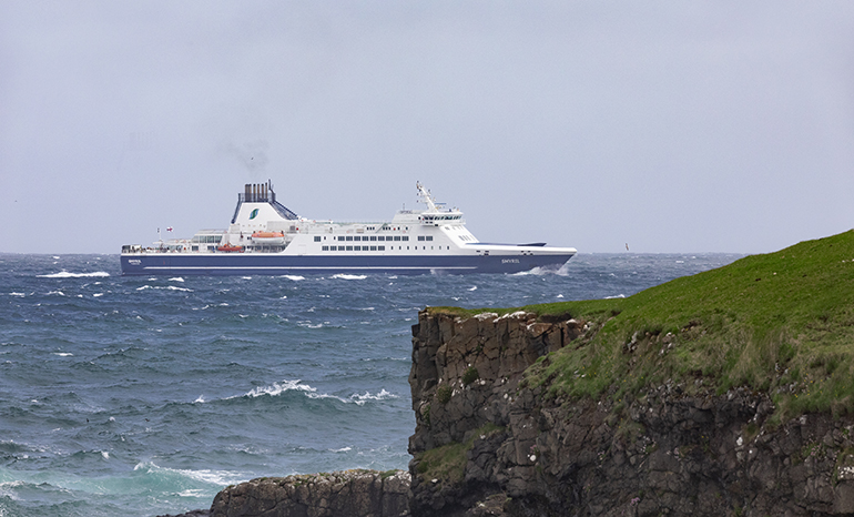 SMYRIL off Skalavik on its way to Tvøroyri. © Søren Lund Hviid