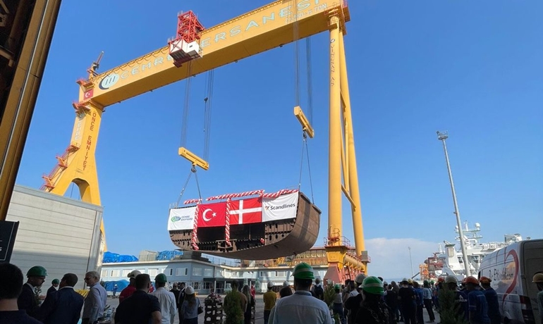 Keel laying of Scandlines newbuild © Vestnes