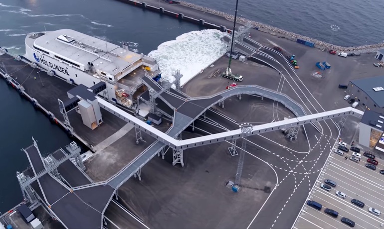 Nordic private equity fund Polaris has heavily invested in Moslinjen which recently opened a new terminal in Aarhus. © Molslinjen