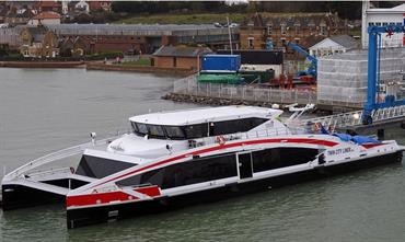 TWIN CITY LINER left the Isle of Wight on 11 January - its first stop is Dover © Wight Shipyard Co.
