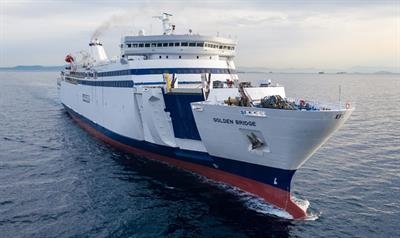 Since terminating its charter for FRS Iberia early this year, GOLDEN BRIDGE has been laid up in Katakolon. © George Gianniakis