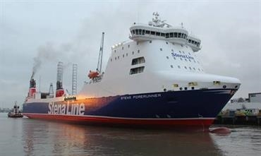 STENA FORERUNNER will replace STENA PRECISION as the third ship on the Birkenhead-Belfast service © Stena Line