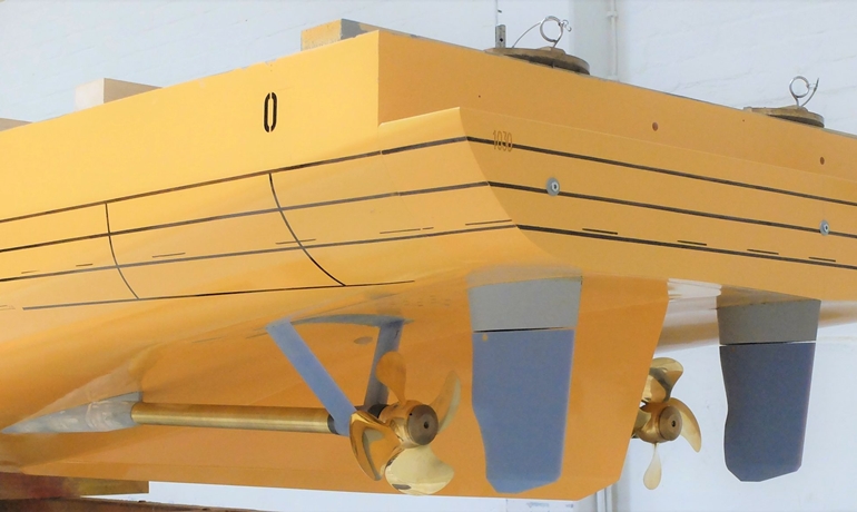 Hull model - HSVA © Brittany Ferries Hull model - HSVA © Brittany Ferries