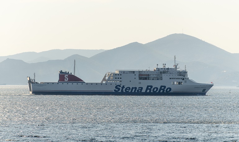 STENA EGERIA is currently on charter to Adria Ferries as AF MICHELA and will join Brittany Ferries in October/November © George Giannakis