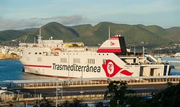DIMONIOS has been renamed CIUDAD DE PALMA and is the first ship to display the new Trasmed livery © Trasmediterranea DIMONIOS has been renamed CIUDAD DE PALMA and is the first ship to display the new Trasmed livery © Trasmediterranea