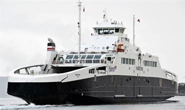 Fjord'1's LNG-powered FANAFJORD or a sister ship are likely candidates to operate the 'new'  Brunsbüttel-Cuxhaven connection. © Uwe Jakob