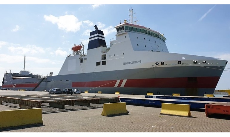 A 'new' BELGIA SEAWAYS for DFDS - the former SCHIEBORG now flies the Lithuanian flag © DFDS