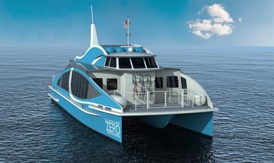 Artist's impression of America's first fuel cell-powered © Incat Crowther